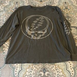 Grateful Dead Charcoal Tee with Steal Your Face